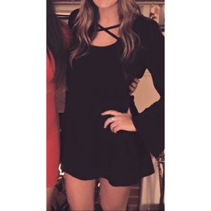 Crossed shift dress